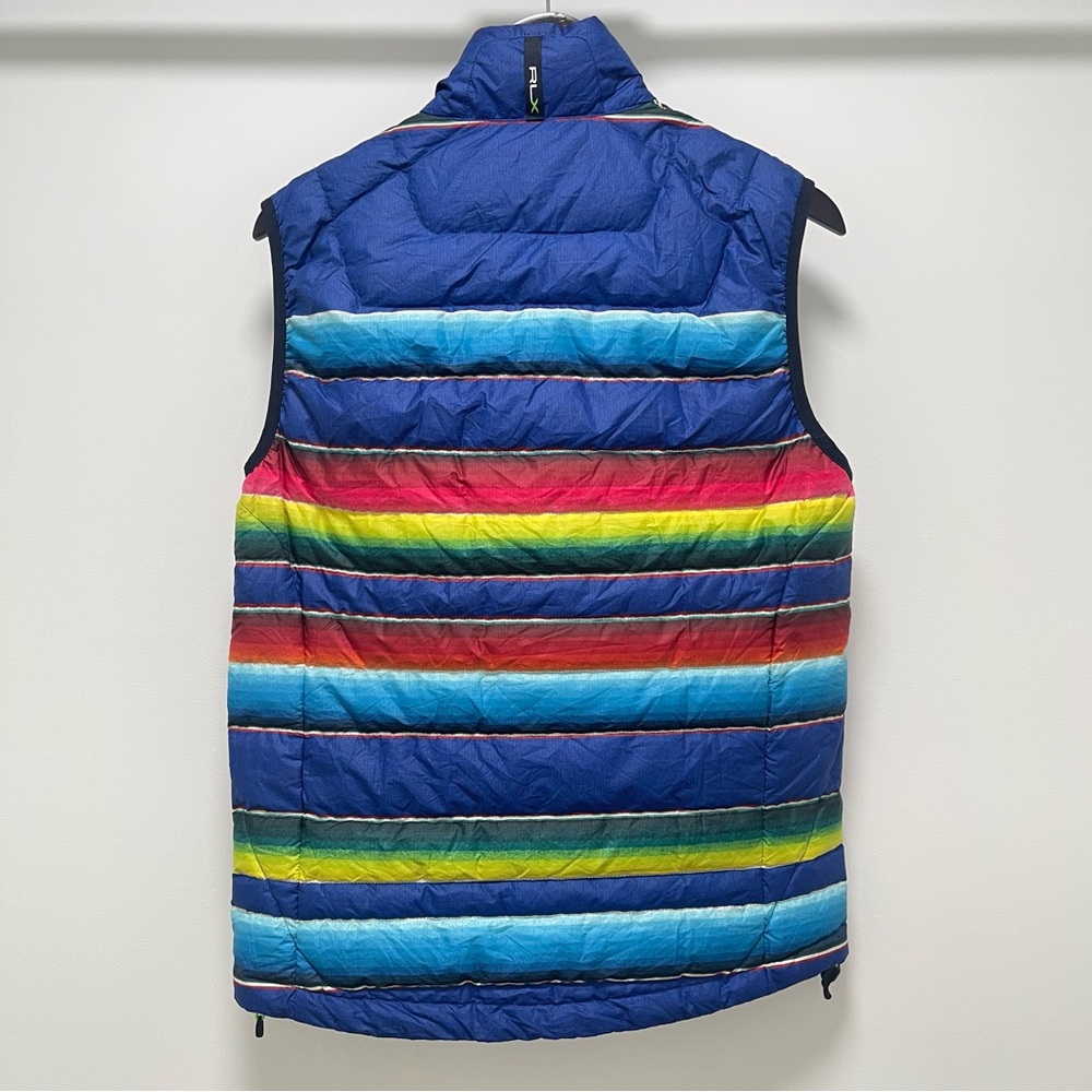 Ralph Lauren RLX Canyon Southwest Aztec Down Blue Combo Vest Size Small - Picture 8 of 13